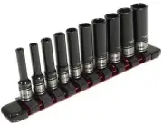 TTI AF IMPACT SOCKET SET TT12D10ISSA 10Pcs 1/2” Drive, Black Phosphate Finish