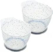 SHERCHPRY 2pcs Hair Color Mixing Bowls Durable Plastic Dye Bowls for Salon Home Use Lightweight and Portable Hair Coloring Tools for Easy Mixing Application