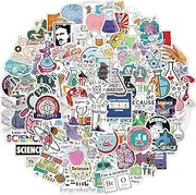 100 Packs Natural Sciences Stickers Water Bottles Laptop Phone Motorcycle Computer Guitar Skateboard Hydroflasks Student Laboratory Vinyl Sticker Waterproof Aesthetic Decals for Teens Girls Adults