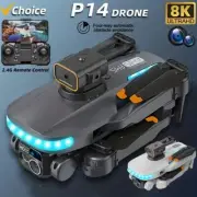 P14 Drone 8K GPS Obstacle Avoid Auto Return HD Aerial Photography 4 Camera