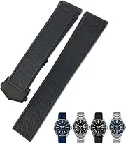 [UMCNVV] 20mm 22mm Rubber Silicone Watch Strap Black Blue Brown Watch Bands for Tag Heuer CARRERA AQUARACER F1 Diving Waterproof Bracelet