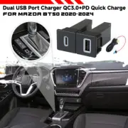 For Isuzu D-Max Mazda BT50 USB-C PD+USB-A QC3.0 Dash Switch Upgrade Charger 2020