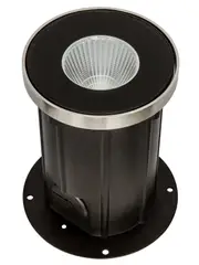 MFL By Masson Elwood Large Round 12V LED Recessed Ground Light in Black