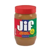 Jif Creamy Peanut Butter, 40 oz Jar, 2/Pack 5150072001 J.M. SMUCKER CO. Jif