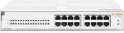 HPE Networking Instant On Switch Series 1430 16-Port Gb Unmanaged Layer 2 Ethernet Switch with PoE | 16x 1G | 16x CL4 PoE (124W) | Fan-Less | AU Cord (R8R48A#ABG)