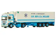 for WSI for VOLVO F16 for GLOBETROTTER 4X2 REEFER TRAILER -3AXLE 1/50 model
