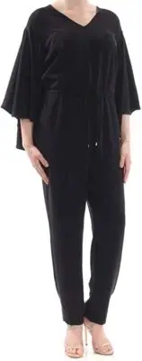 LAUREN RALPH LAUREN Womens Bell Sleeve Jumpsuit Size 10 Color Black