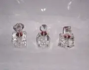 Lot of 3 Oleg Cassini Crystal Perfume Bottles NIB