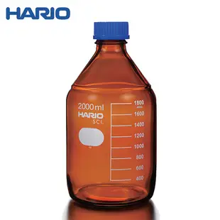 HARIO 茶色血清瓶 銀染處理 化工瓶 環保水瓶 Glass Bottle 耐熱玻璃 2000ml