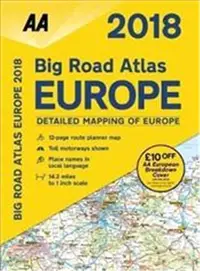 在飛比找三民網路書店優惠-Big Road Atlas Europe 2018