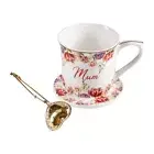 Ashdene 280ml Bunch For Mum Tea Time Gift Hot Tea Cup/Mug/Coaster w/Infuser Set