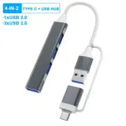 8-IN-2 USB HUB 3.0 USB C HUB Dock Station 5Gbps High Speed Transmission USB Spli