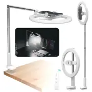 Phone Tripod with Lights,Selfie Ring Light with Stand,Overhead Phone Mount,Ad...