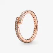 Authentic Pandora Rose Overlapping Ring size (56) 7.5