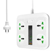 Fast Charge Surge Protector Australian Standard Power Board,4 Universal Plugs Power Strip,1 Type C 40 W,1 QC 3.0 +2 2.4A USB Charging Ports,3000W/1.8M
