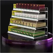 [CARLLEE] Cigarette Display Holder, Wall/Tabletop Cigarette Box Organizer, Commercial Auto Cigarette Pusher Shelf, Matchbox Display Cabinet for Supermarkets(50x29x42cm)