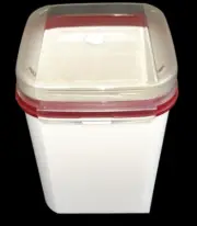 Tupperware 1622 Modular Mates 23 Cup Storage Container Red Clear Hinged Lid Grid