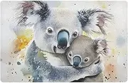 QGBYMX Koala Hug Watercolor Door mat Cute Funny Front Doormat for Outdoor Indoor Entrance Low Profile Non-Slip Floor Mats for Home Decor 20” x 32”