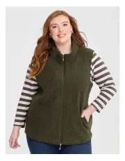 [Taking Shape] Teddy Vest Olive