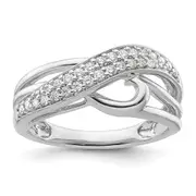 14k White Gold Real Diamond Ring