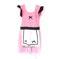 在飛比找樂天市場購物網優惠-粉色黑滾邊蝴蝶結 成人圍裙【BlueCat】【JI2381】