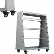 6 Rod Spool Holder Cable Stand Heavy Duty Cable Wire Rack Dispenser Storage Cart