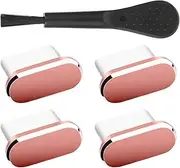 USB C Plugs Dust | Port Protector Set of 4 | Dust-Proof USB Charging Port Protector with Brush for Tablet Mobile Phone Hiking Travel Home Outdoor Camping