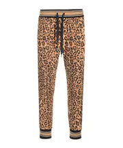 Dolce Gabbana Leopard-Printed Drawstring Track Pants IT46 Multicolor