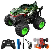 Remote Control Car, 2.4 GHz Shark Monster Trucks for Boys Girls, All Terrain RC Cars for Kids 3 4 5 6 7 8 with Batteries, Light & Sound B