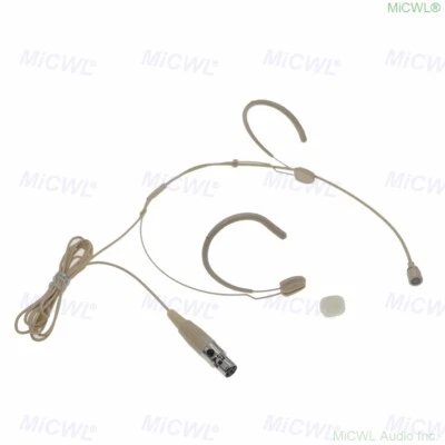 MiCWL Headset Cardioid Microphone for Shure BeltPack Transmitter TAF4 Mini XLR