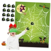 Pin The Tail Halloween Kids Halloween Games Party Pin The Spider On The Web
