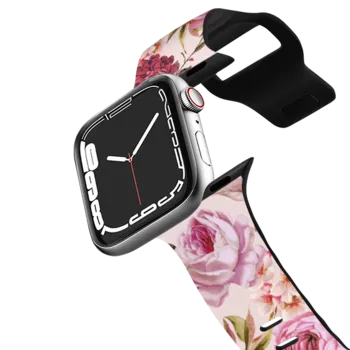 Apple Watch Series 7-9 (41mm) Impact Band Blush Pink Rose Watercolor Chic Illustration Floral Pattern