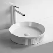 405*405*100mm Round Gloss White/Matt White/Matt Black Ceramic Above Counter Basin