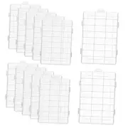 12 Pack Bulk Clear Plastic Organizer Box Tackle Crafts Storage with 24 Grids