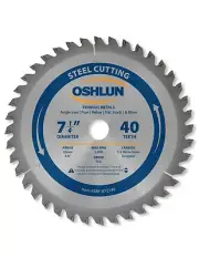 OSHLUN SBF-072540 7-1/4" x 40T Steel Cutting Saw Blade