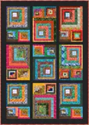 BUMBLE-UMBA - NEW - 94" x 67" - Batik Quilt-Addicts Pre-cut Patchwork Quilt Kit