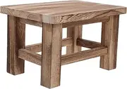 HOLIDYOYO Solid Wood Step Stool Ergonomic Small Stool for Adults Vintage Design Compact Sturdy for Changing Shoes Living Room Entryway Use