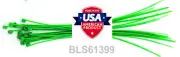 1000 USA Made TOUGH TIES 9" inch 40lb Nylon Tie Wraps Wire Cable Zip Ties Green