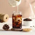 Drinking Coffee Glass Cup Jar Mug tumbler Gift Bamboo Lid with Glass Straw