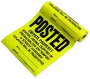 Hy-Ko Products TSR-100 Posted Private Property Tyvek Sign Roll 11" x 11"