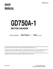Komatsu GD750A-1 Motor Grader Service Manual