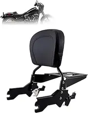 Kinglemc Holdfast Sissy Bar Passenger Backrest for Harley Davidson Low Rider Sport Glide FLSB FXLR FXLRS and FXLRST 2018 and later Models (Matte Black)