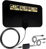 TV Antenna - 4K HD Amplified Digital HDTV Indoor Antenna with Signal Booster - 360° Long Reception TV Aerial Support All Types TV