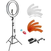 Neewer 18-inch Outer Dimmable SMD LED Ring Light Lighting Kit with 78.7 inches Light Stand, Phone Holder, Hot Shoe Adapter for Portrait YouTube TikTok Video Shooting (No Carrying Bag)