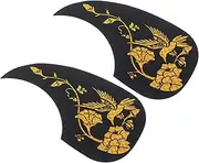 OFFIGAM 2Pcs Creative Guitar Pickguard Stickers Scratching Folk Guitar Protective Plate Water Droplet Hummingbird Design Easy Application for Guitars