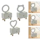 Desktop Makeup Mirror with Drawer Makeup Case for Bedroom Vanity Living Room