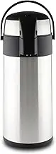 Pioneer Flasks Stainless Steel Airpot Hot Cold Water Tea Coffee Dispenser Conference Event Flask, Satin Finish, 4 litres