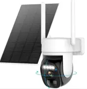 Solar Security Cameras Wireless Outdoor ，2K 360° View Pan Tilt Low Power
