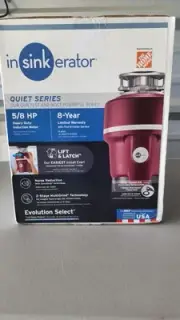 InSinkErator Evolution Select 5/8hp Garbage Disposal - Red