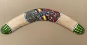 ABORIGINAL STYLE HAND PAINTED BOOMERANG